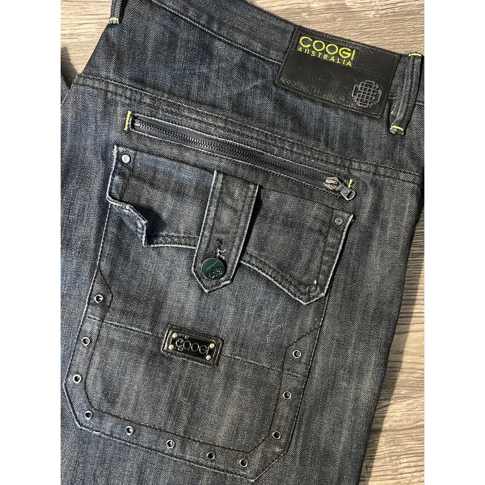 Coogi Dark Wash Wide Leg Y2K Baggy Skater  Jeans, JNCO Style, Size 44x35 (46x35)